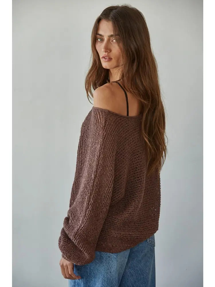 Knit Round Neck Long Sleeve Top