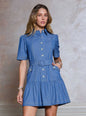 Shirt Dress W/ O-ring Buckle Belt