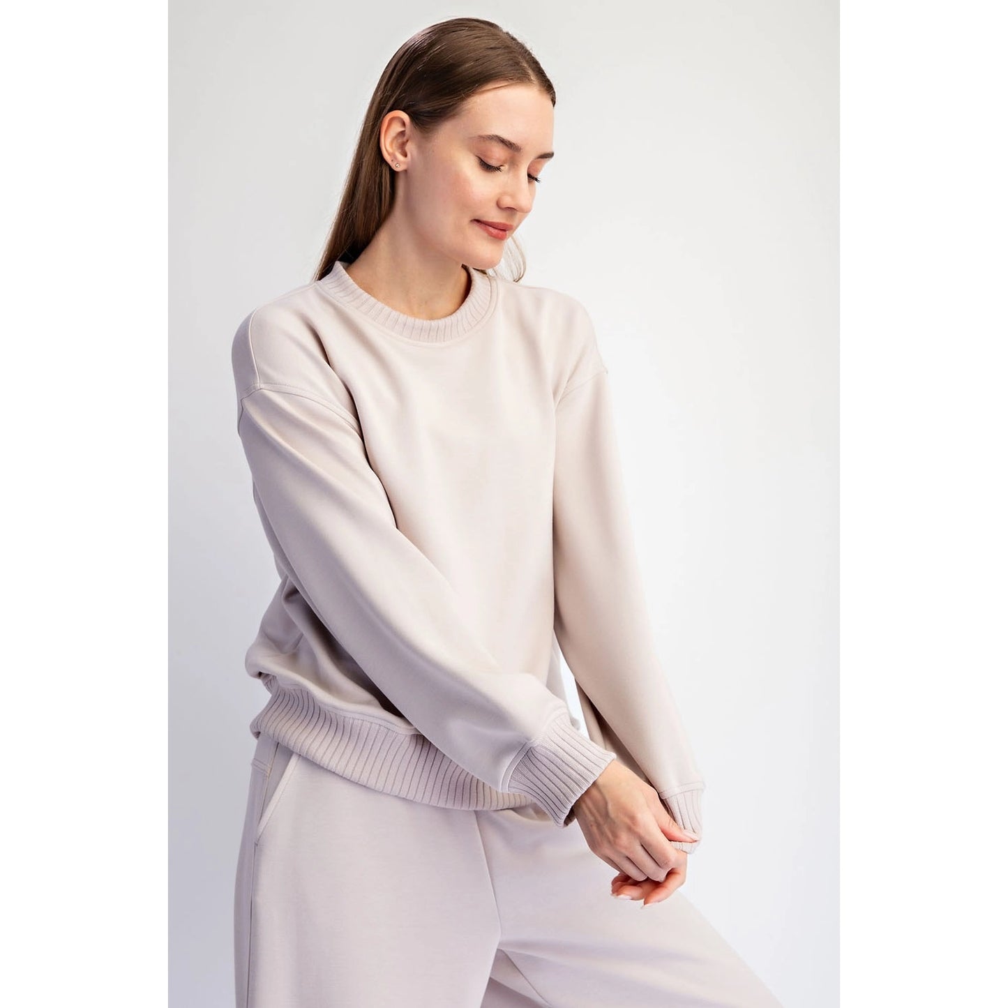 Modal Scuba Luxe Crew Neck Top