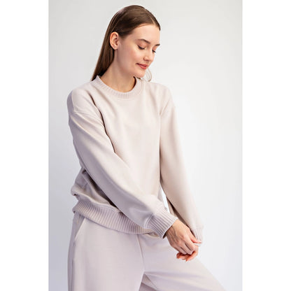 Modal Scuba Luxe Crew Neck Top