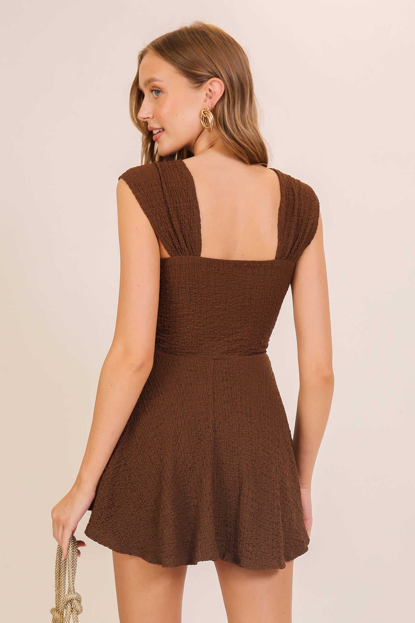 Sway Square Neck Romper in Sand