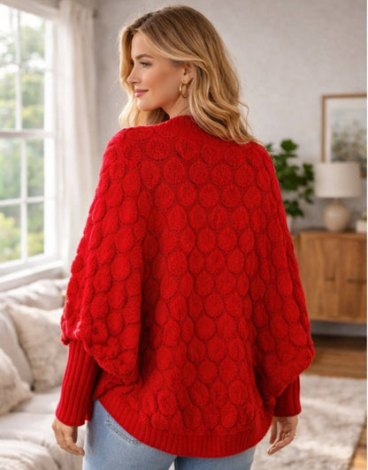 Textured Knit Cocoon Cardigan