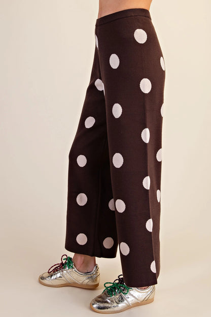 Polka Dot Knit Pants