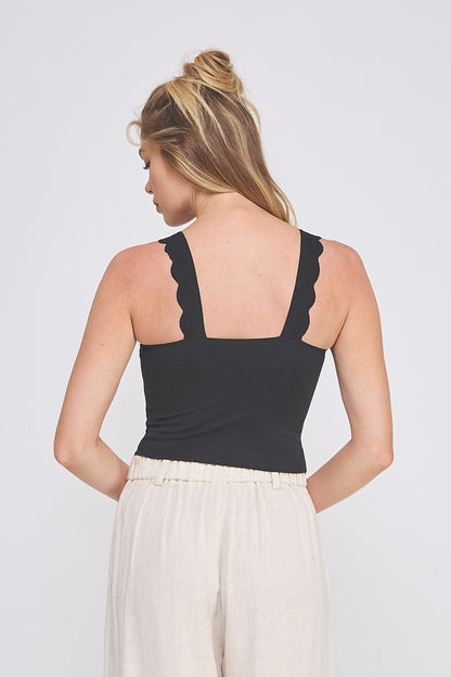 Lovely Scallop Edge Lace Bralette