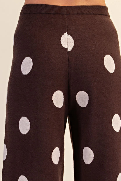 Polka Dot Knit Pants