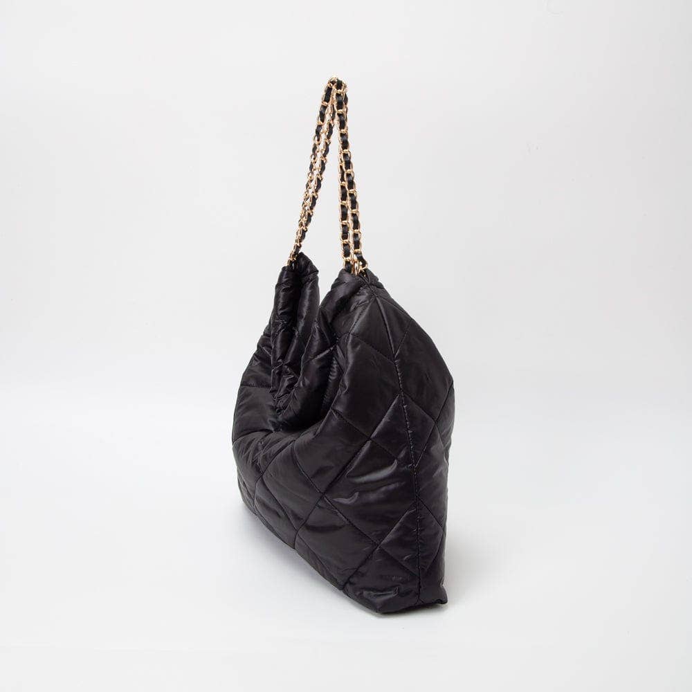Chrissy Puffer Quilted Hobo Tote
