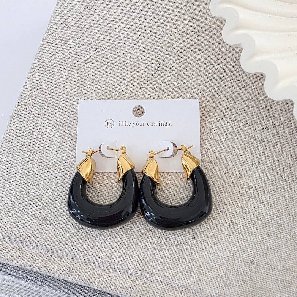 Rizzo Resin Chunky Hoops - WATERPROOF