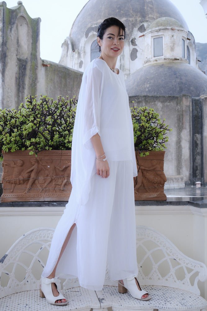 Silk Pant With a Slit