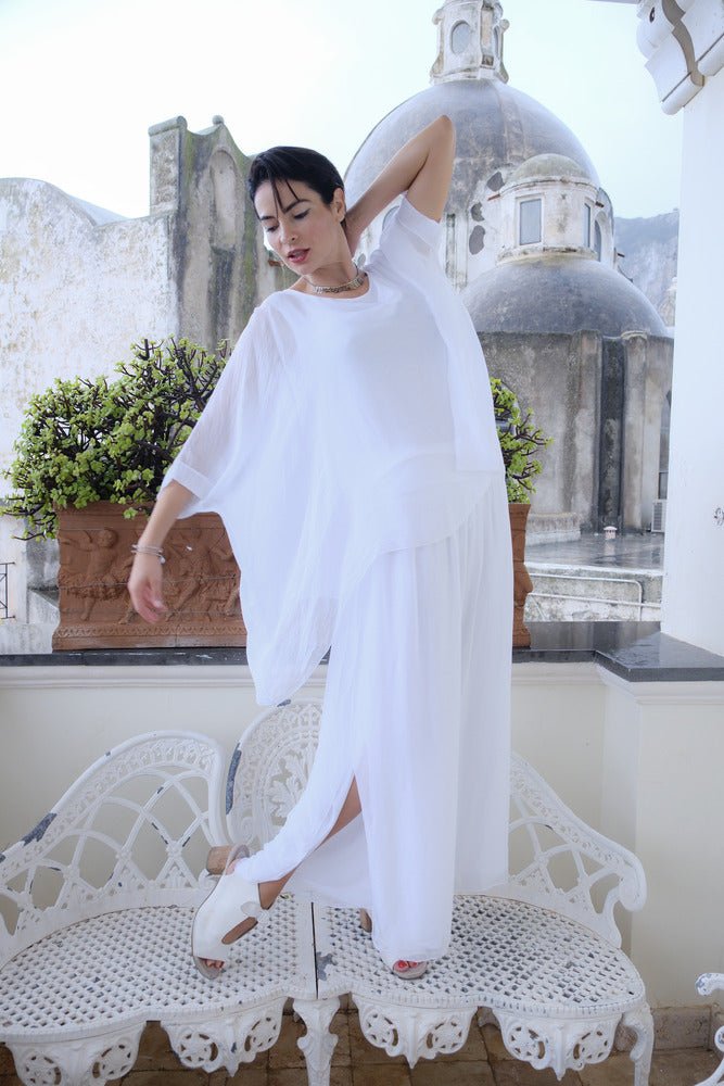 Silk Pant With a Slit