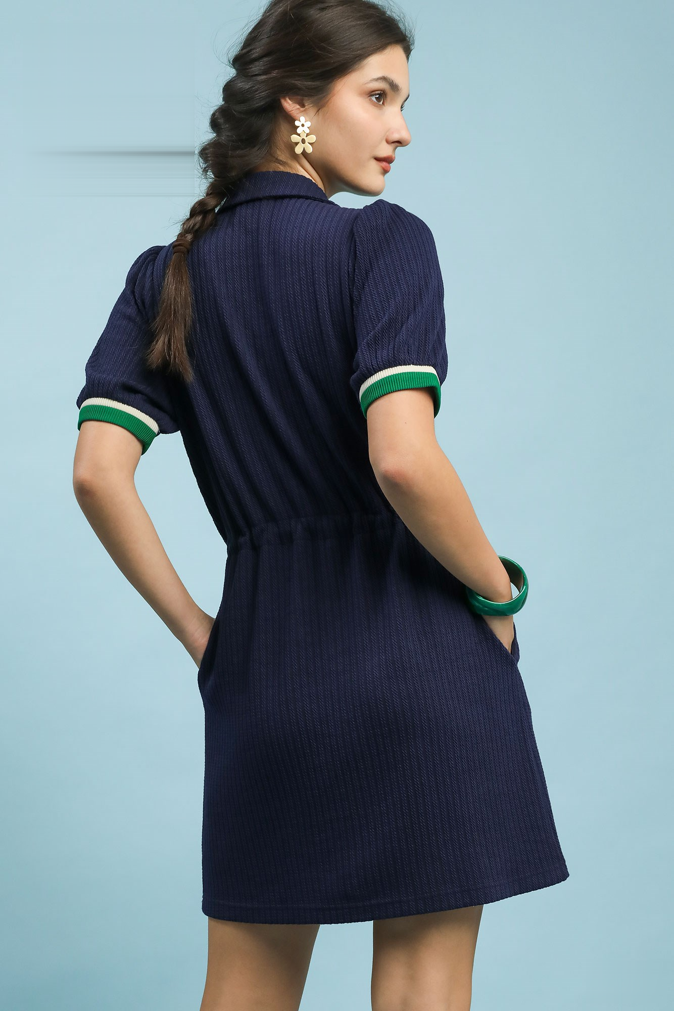 Zip-Up Casual Dress