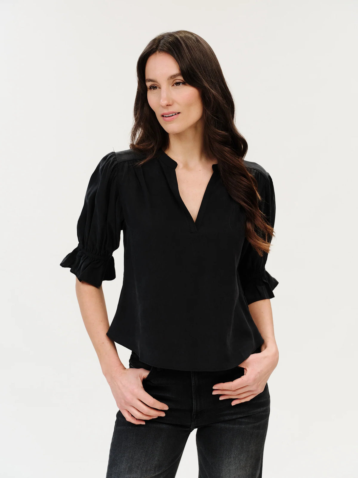 Josie V-Neck Satin Top