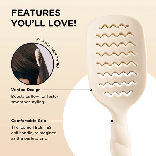 Vented Hair Brush - Tortoise