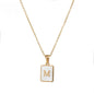 18k Gold plated stainless steel initial necklace