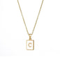 18k Gold plated stainless steel initial necklace