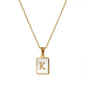 18k Gold plated stainless steel initial necklace